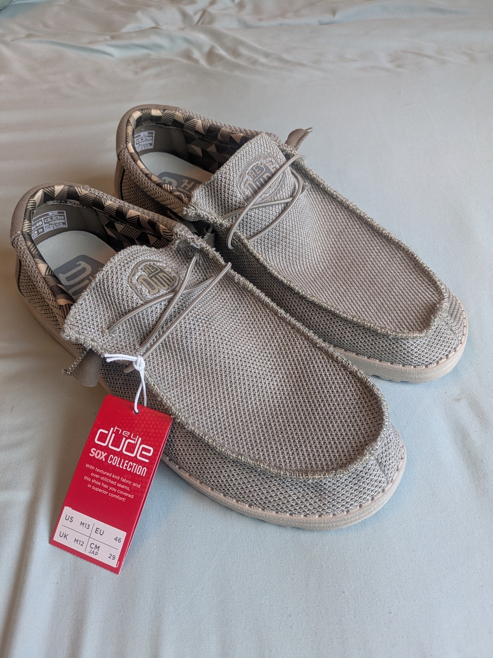 Men's Slip On Wally Sox Size 13 Knit Style Slip-On NWT From HEYDUDE